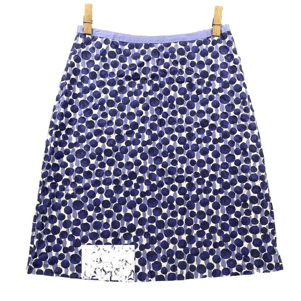 Boden Midi Skirt Women 6 Purple Polka Dot Maximalist Art Whimsical Y2k 90s Retro